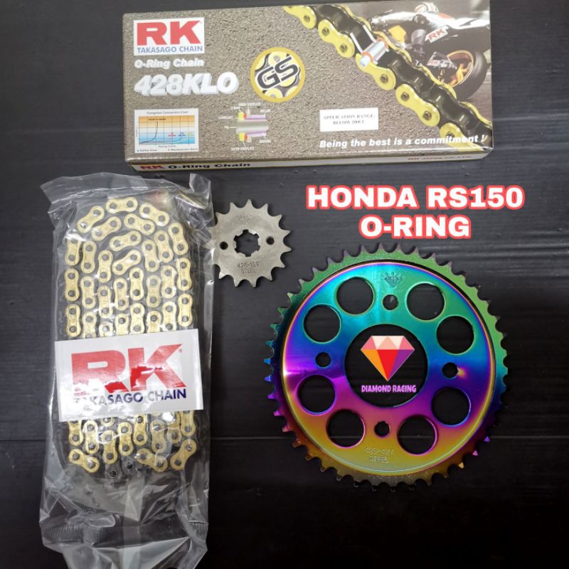 Rs Rsx Rk O Ring Sprocket Full Set Gold Chain Diamond Sprocket