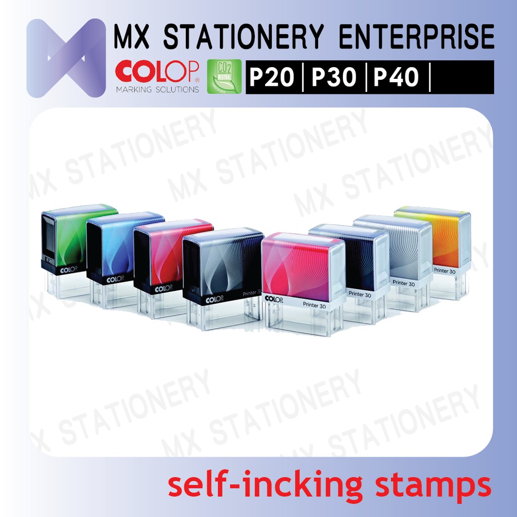 COLOP Stamp Self Inking Chop Custom Custom Made Square P20