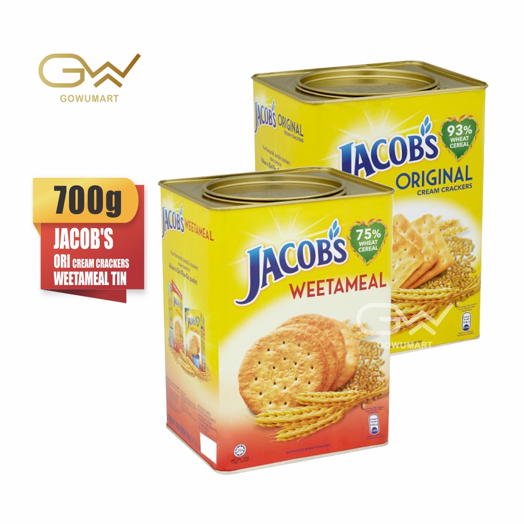 Jacob S Original Cream Crackers Weetameal Tin G Shopee Malaysia