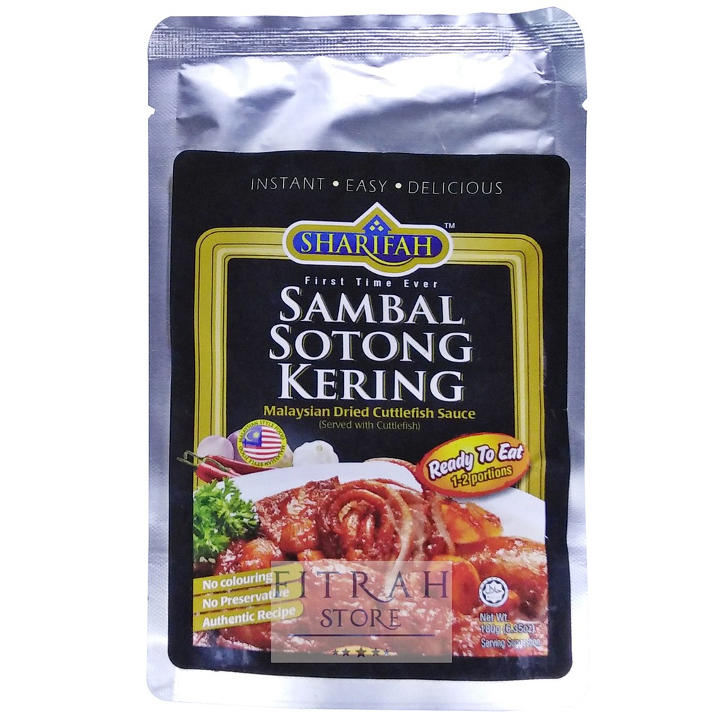 Sharifah Sambal Sotong Kering G Malaysian Dried Cuttlefish Sauce