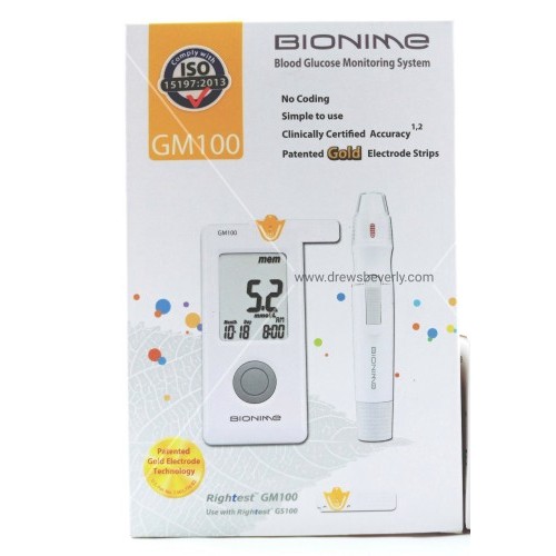 Bionime Gm Glucometer Complete Set Foc Alcohol Swab Shopee