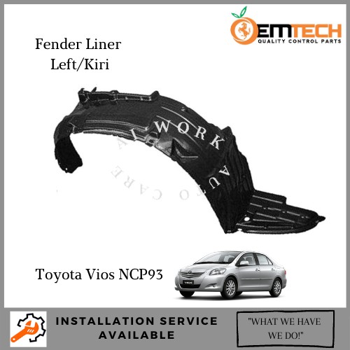 Oem Toyota Vios Ncp Front Fender Liner Protector Cover Daun