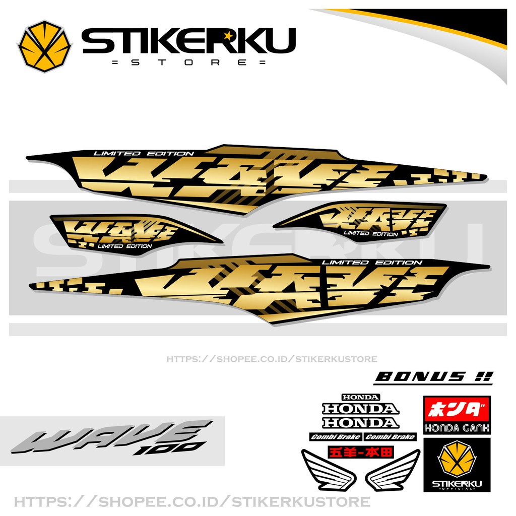 Striping SUPRA FIT NEW STOCK DECAL WAVE 100s STICKER STICKER WAVE 100