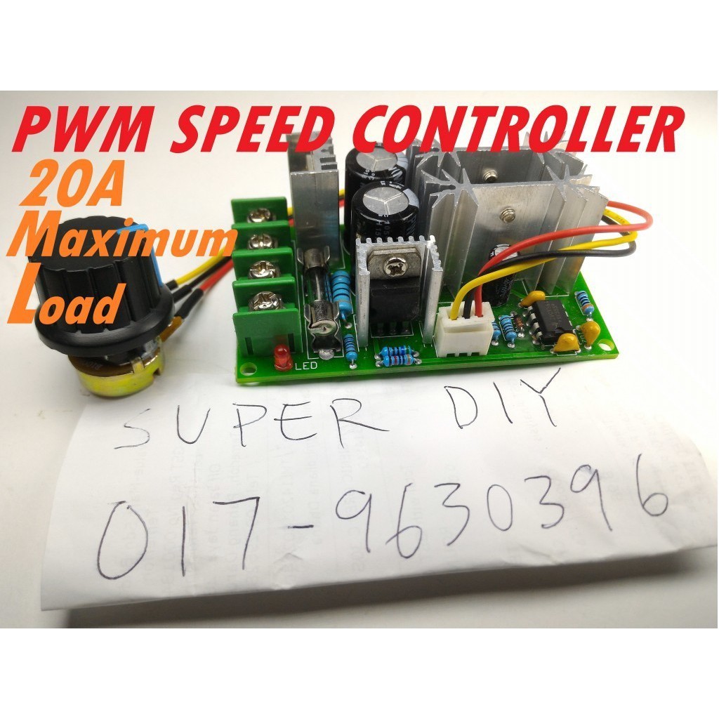 DC 10V 60V 12V 24V 36V 20A PWM Adjustable Pulse Width Modulation DC