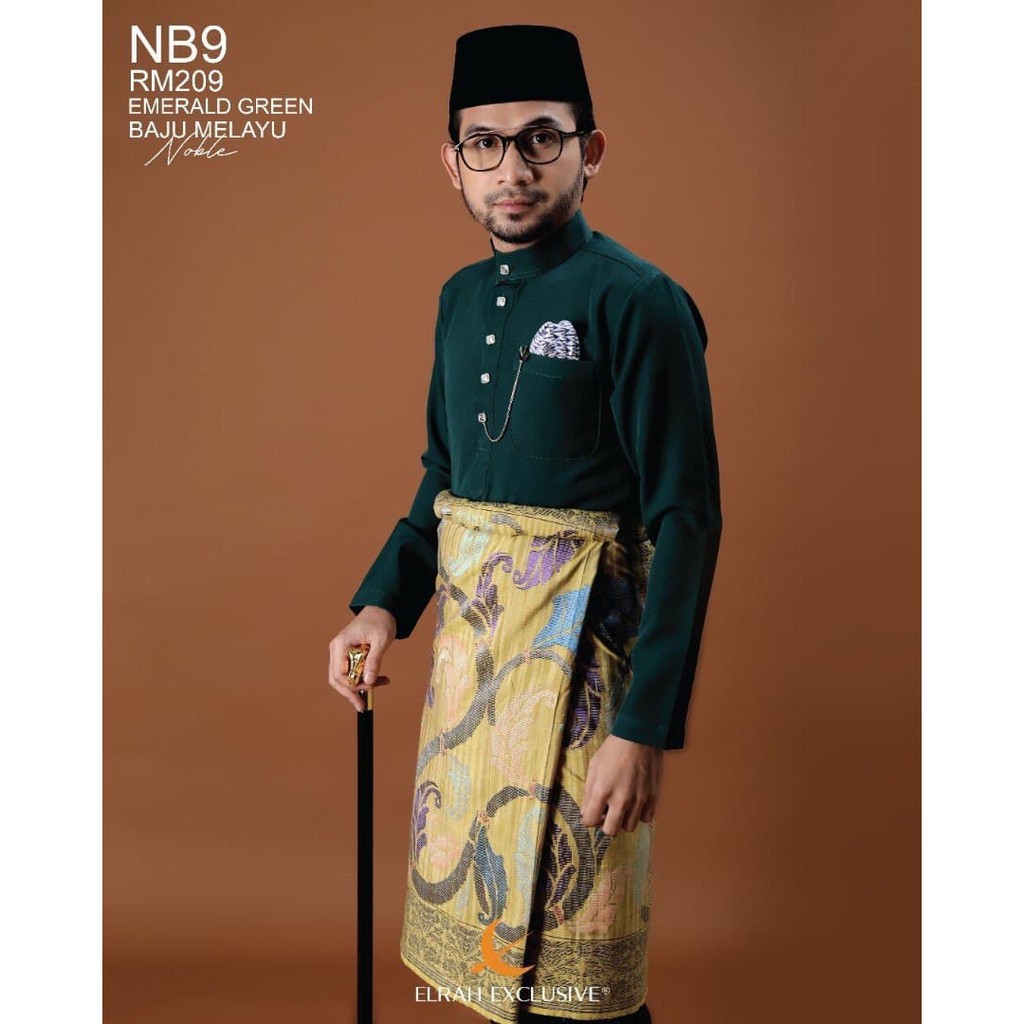 BAJU MELAYU ELRAH NOBLE EMERALD GREEN Shopee Malaysia