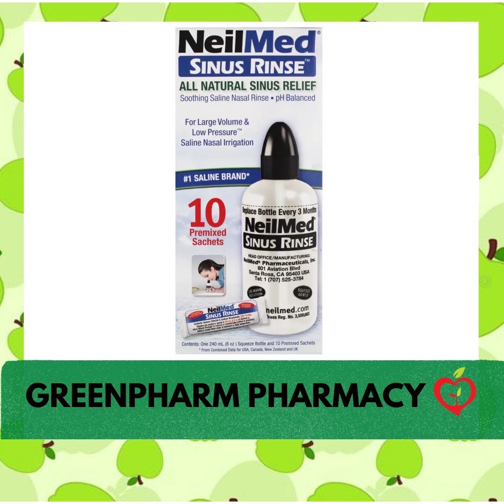 NeilMed Sinus Rinse Starter Kit With 10 Premixed Sachets EXP 06 2026