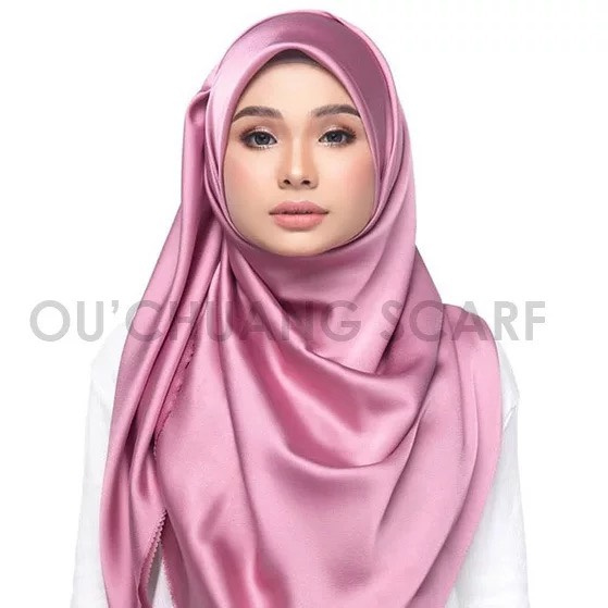 Promosi Ready Stock Tudung Bawal Tudung Satin Silk Plain Hijab Design