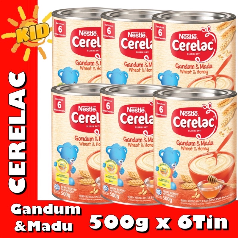 Nestle Cerelac Wheat Honey 500g X 6 Tin Exp 03 2024 Shopee Malaysia