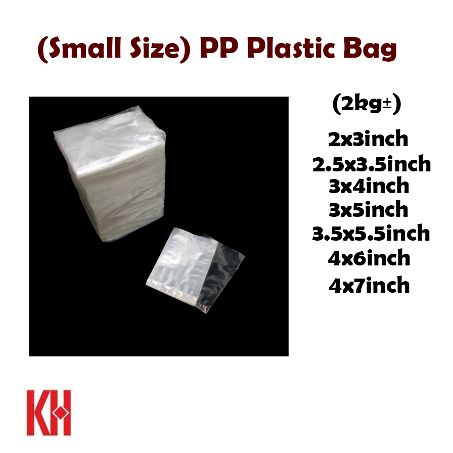 Kg Small Size Pp Bag Borong Plastik Transparent Clear Plastics