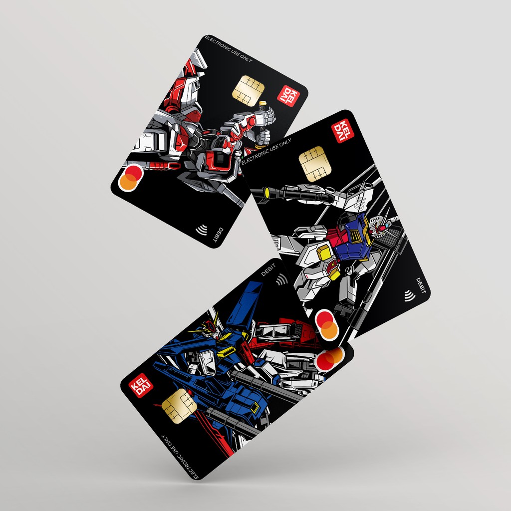 Keldai Sticker Skin Card Series Gundam Vinyl Atm Debit Credit