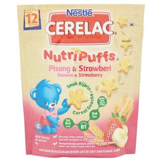 Nestl Cerelac Nutripuffs Banana Strawberry Cereal Snacks G