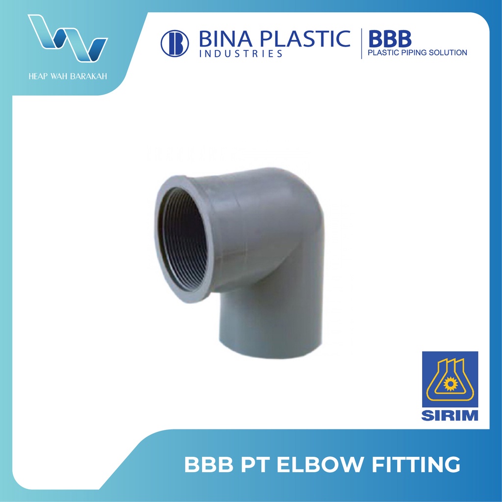 BBB PVC PT ELBOW FITTING 15MM 40MM SIRIM CERTIFIED Shopee Malaysia