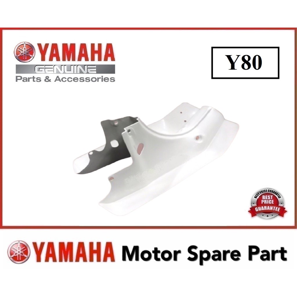 YAMAHA Y80 LEGSHIELD ASSY 0 LEG SHIELD KEPAK SAYAP FRONT COVER PUTIH