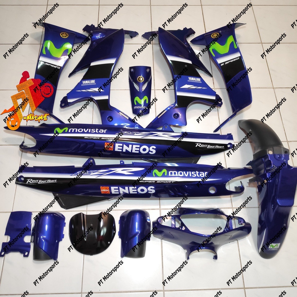 Yamaha 125ZR Cover Set Gp Blue DPBMC Biru Gp 46 Movistar Go 46 Rossi