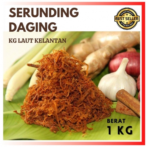 Serunding Daging Kg Laut Kelantan Asli Berat Kg Shopee Malaysia