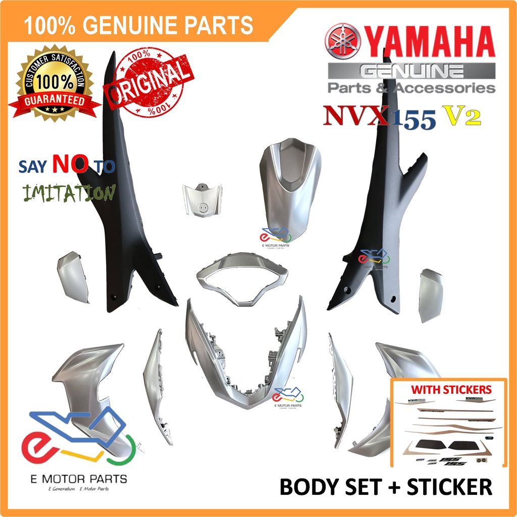 NVX V2 BODY COVER SET NVX155 V2 AEROX BODYSET COVER SET WMB WHITE