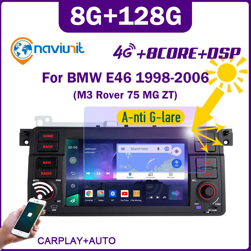 Naviunit Din Android Car Radio Stere With Screen For Bmw E M