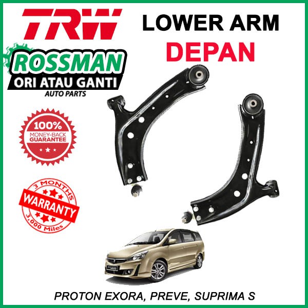 Trw Front Lower Arm For Proton Exora Preve Suprima S Jtc Jtc