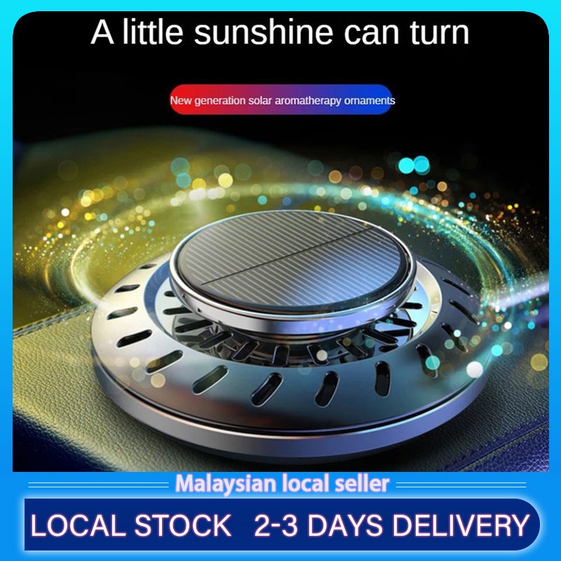 Solar Aromatherapy Diffuser Ufo Styling Car Air Freshener Long Lasting