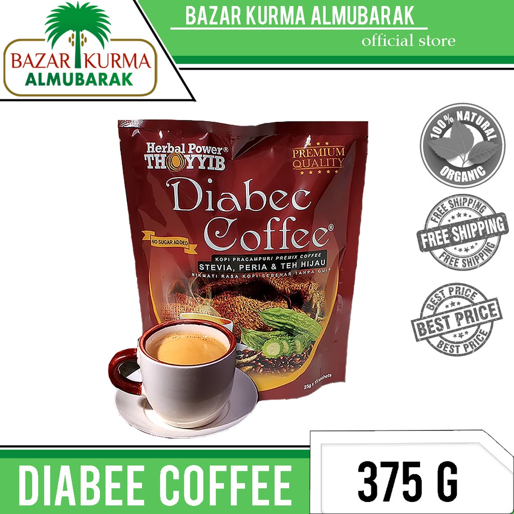 Diabee Coffee Kopi Pracampur Stevia Peria Teh Hijau No Sugar