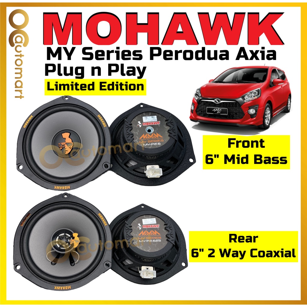 Mohawk Plug Play Front Rear Oem Speaker For Perodua Axia Alza Myvi