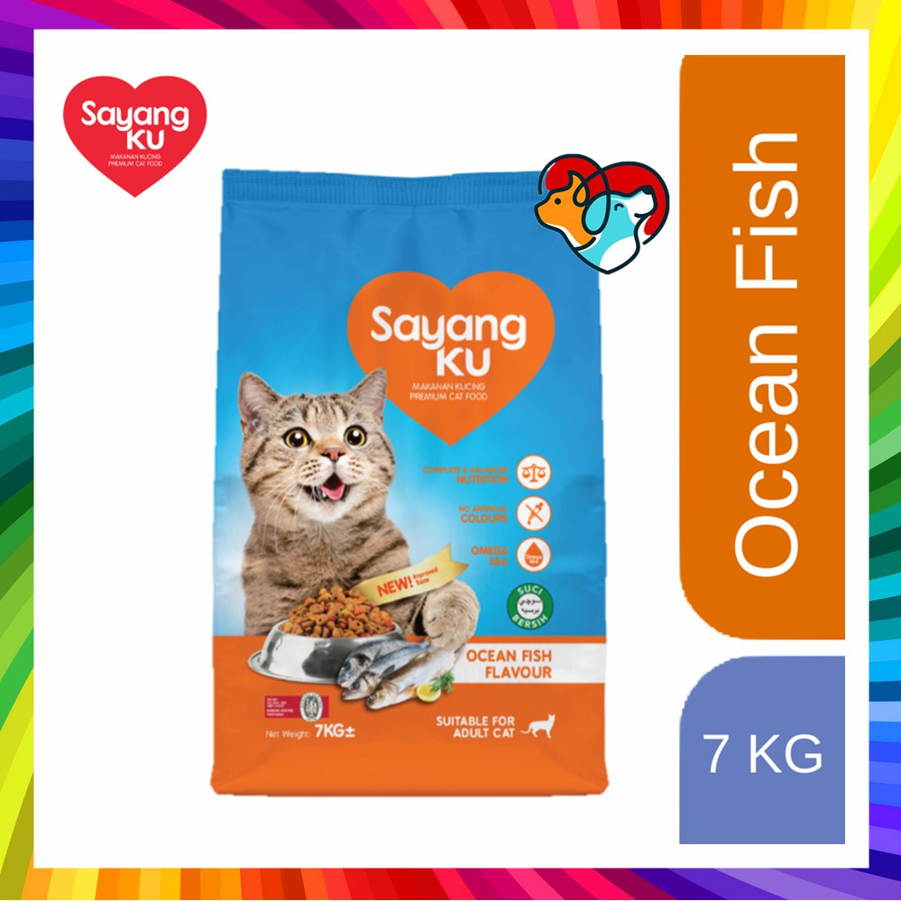 Sayangku Ocean Fish Tuna Chicken Tuna Dry Cat Food 7KG Shopee