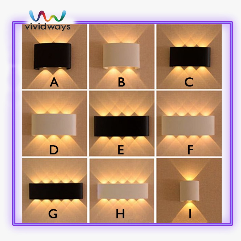 K Vividways Modern Out In Door Led Wall Light Ad K Shopee