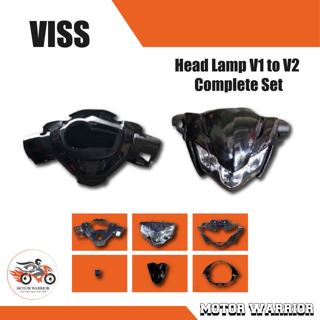 VISS Head Lamp LED Y15ZR Y15 Y150ZR V1 Modify To Y15ZR V2 Complete