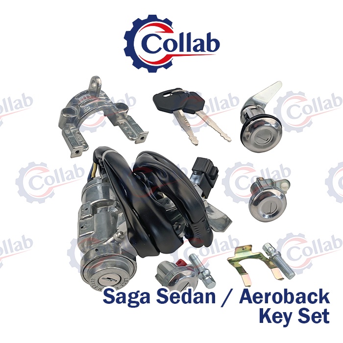 Collab Old Proton Saga Iswara Sedan Aeroback Starter Key Set Door Key