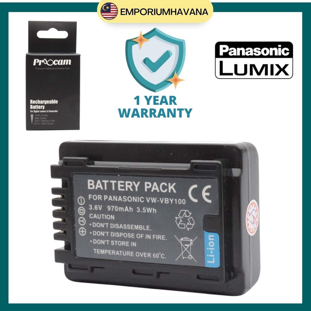 READY STOCK Malaysia Ready Stock Proocam Viloso Camera Battery VW