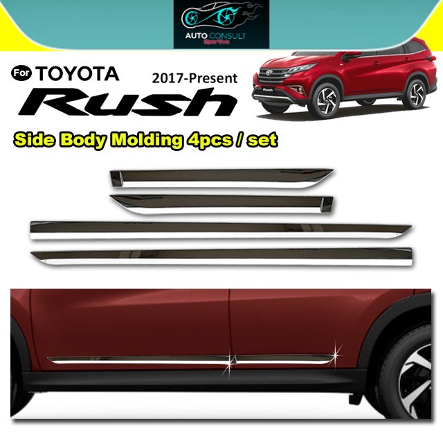 Perodua Aruz Toyota Rush 2017 2021 Side Body Molding Chrome Mirror