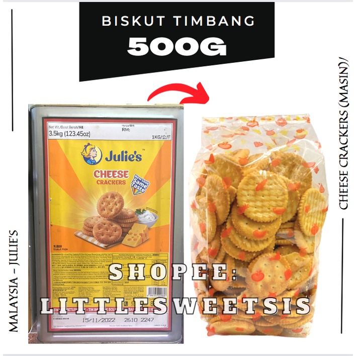 Julie S Cheese Crackers Masin G Biskut Timbang Shopee