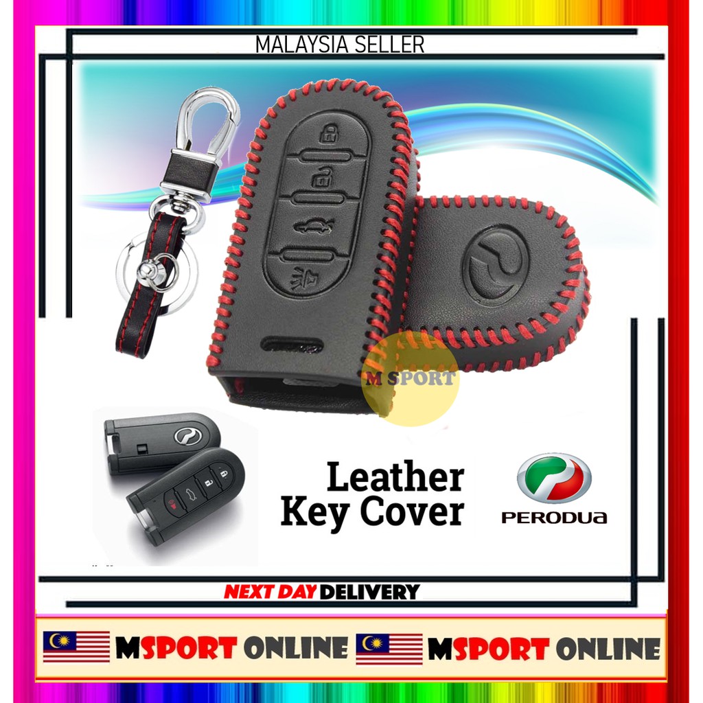 PERODUA ARUZ AXIA BEZZA MYVI 2017 2018 Keyless Remote Leather Car Key