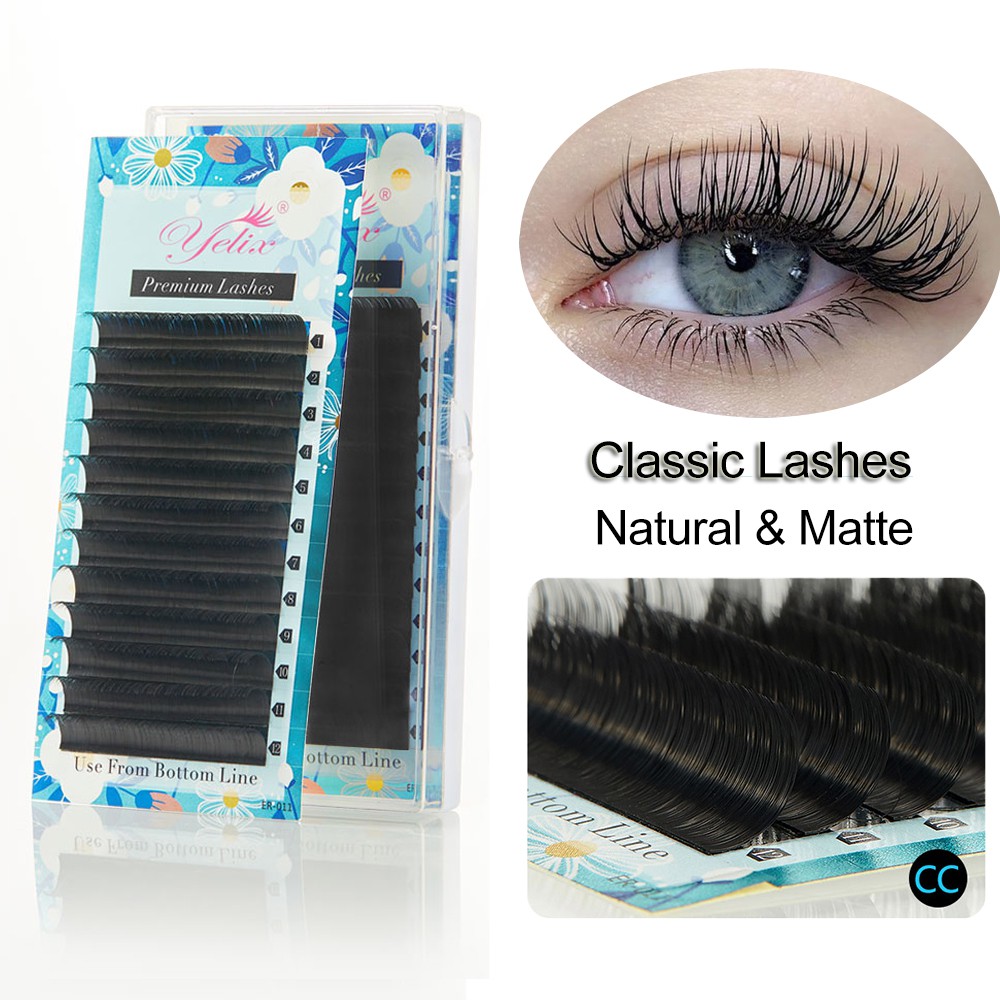 Yelix Matte Silk Individual Eyelashes High Quality Classic Eyelash