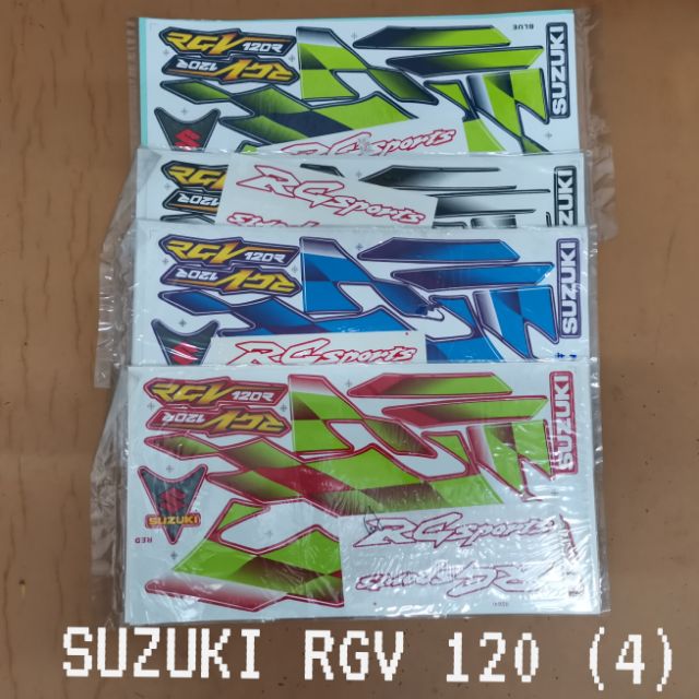 SUZUKI RGV 120 4 BODY STICKER SET DECAL MOTORCYCLE RGV 120 Shopee