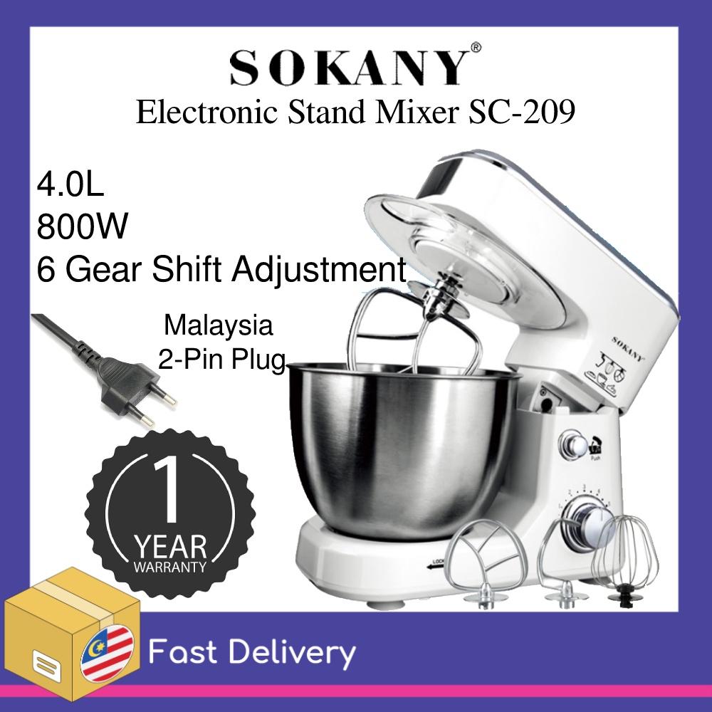 Sokany Stand Mixer Stainless Steel W W Speed Liter