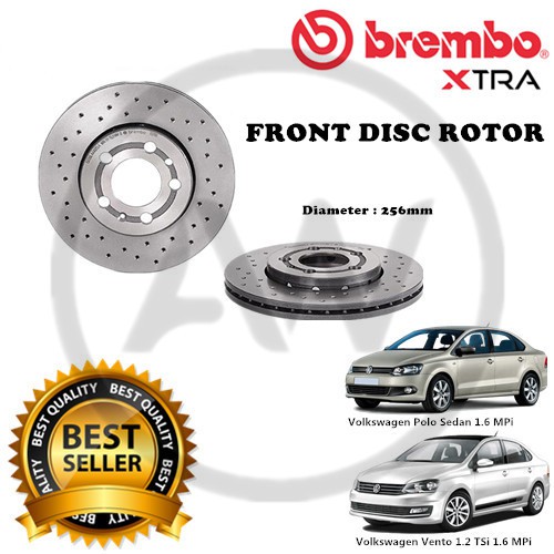 BREMBO XTRA Volkswagen Polo Sedan 1 6 MPi Vento 1 2 Tsi 1 6 MPi Front