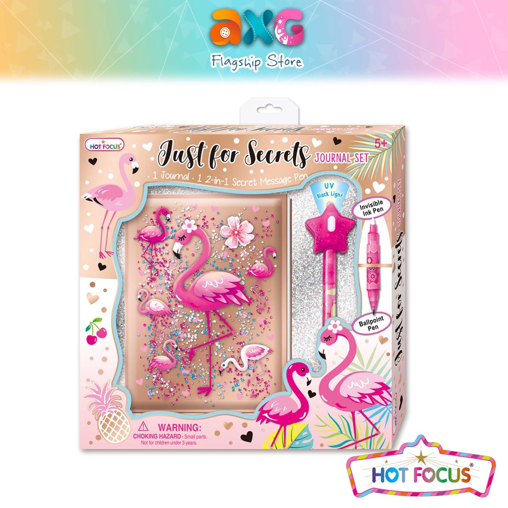 Hot Focus Hidden Secret Journal Set Flamingo 208FL Ready Stock Cute Mini Notebook Notepad For