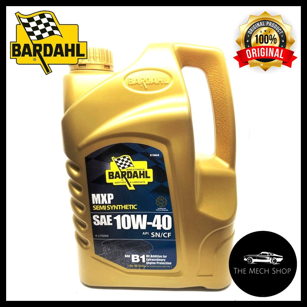 Bardahl MXP Semi Synthetic 10w40 Engine Oil SAE 10W 40 API SP CF SN 4