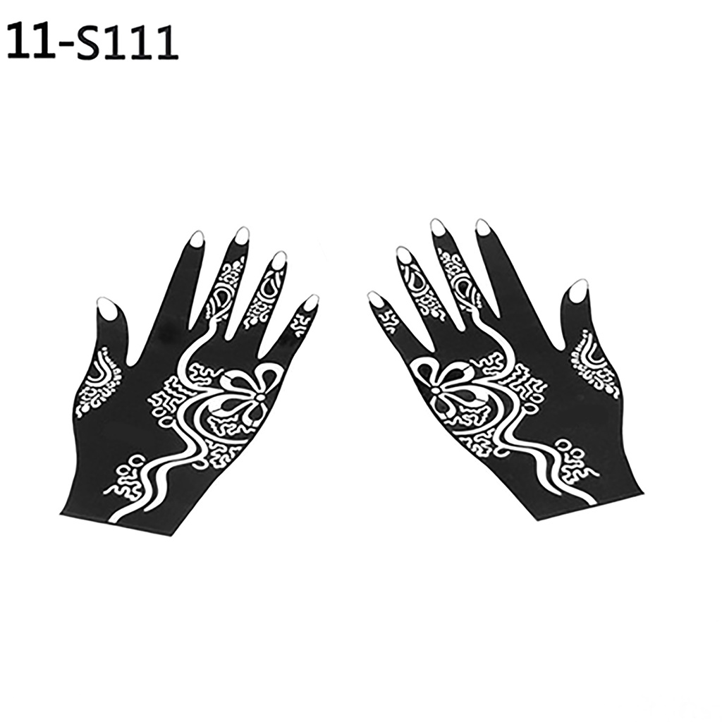 Pcs Henna Stencil Temporary Hand Tattoo Body Arts Sticker Template Tools Shopee Malaysia