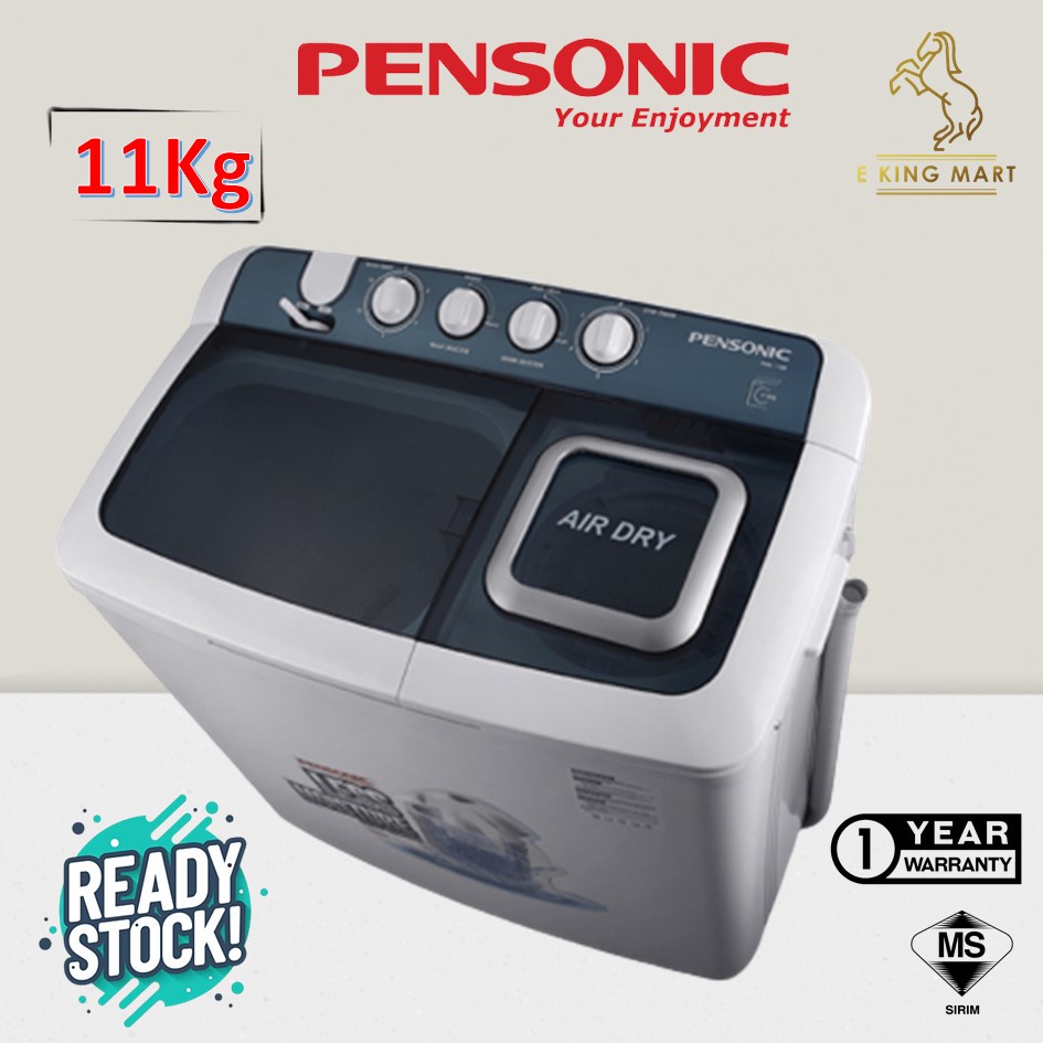 PENSONIC BIG TUB 11KG Semi Automatic Washing Machine Washer PWS 1104