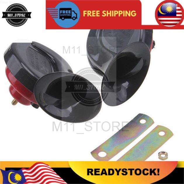 2 PCS Car Motorcycle Type R Twin Tone Snail Bm Horn 12v Axia Wira