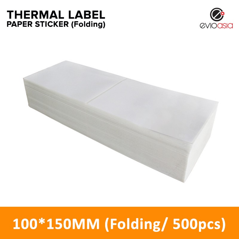 500pcs A6 Thermal Label Folding Paper Sticker Roll For Thermal