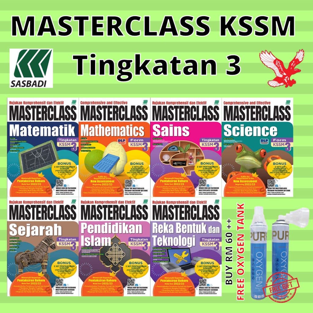 JASA SASBADI Buku Rujukan Masterclass KSSM Tingkatan 3 2022