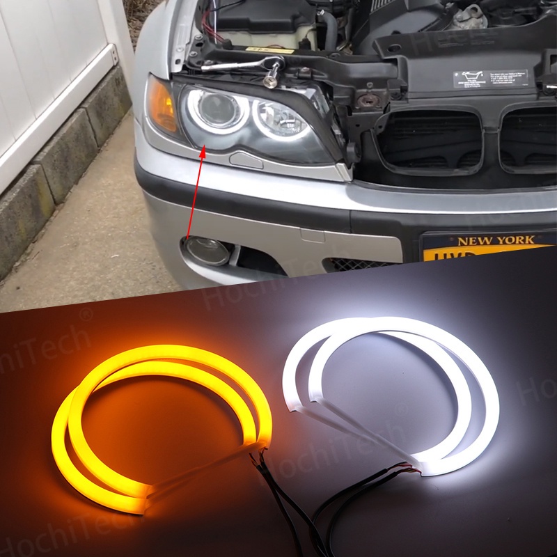 Switchback Cotton Light Led Angel Eye Halo Dual Color For Bmw Series