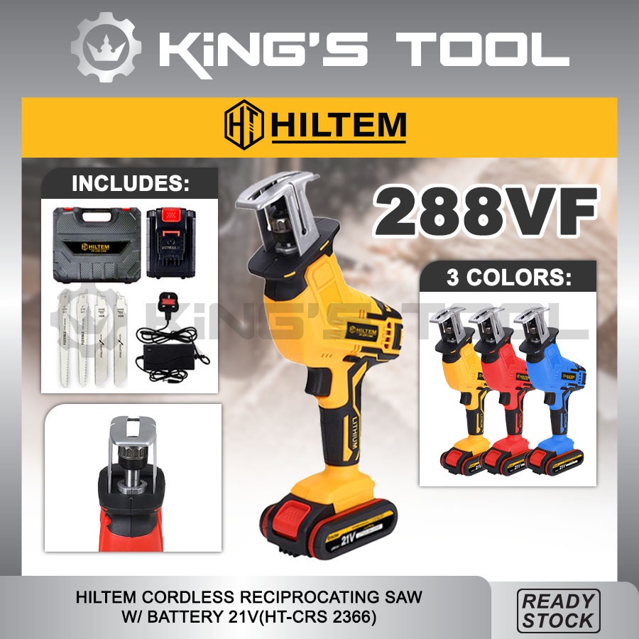 Hiltem Cordless Reciprocating Saw W Battery Vf Portable Reciproca