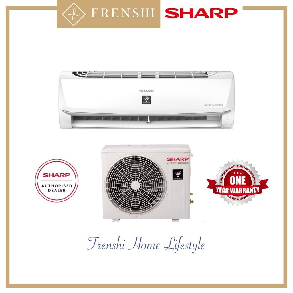 Sharp 1HP Inverter Plasma Cluster Air Conditioner AHXP10WMD Frenshi