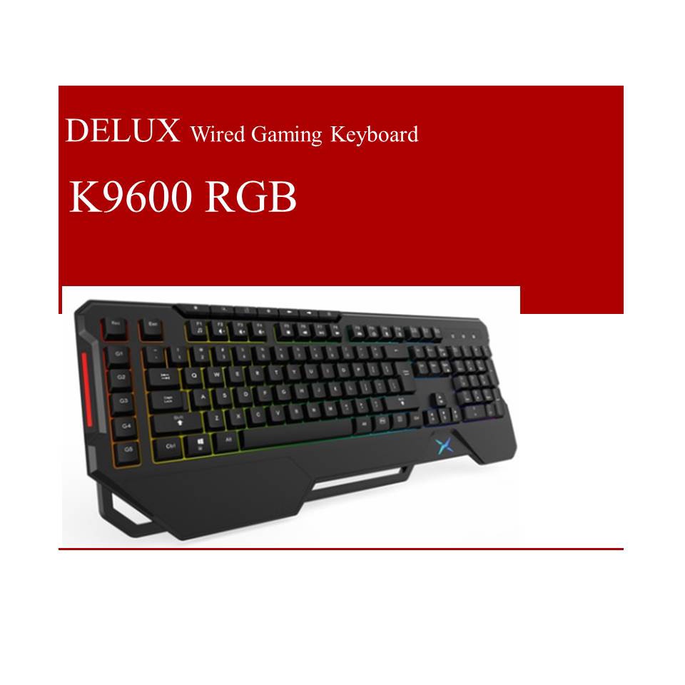 Delux K9600 RGB Wired Gaming Keyboard Shopee Malaysia