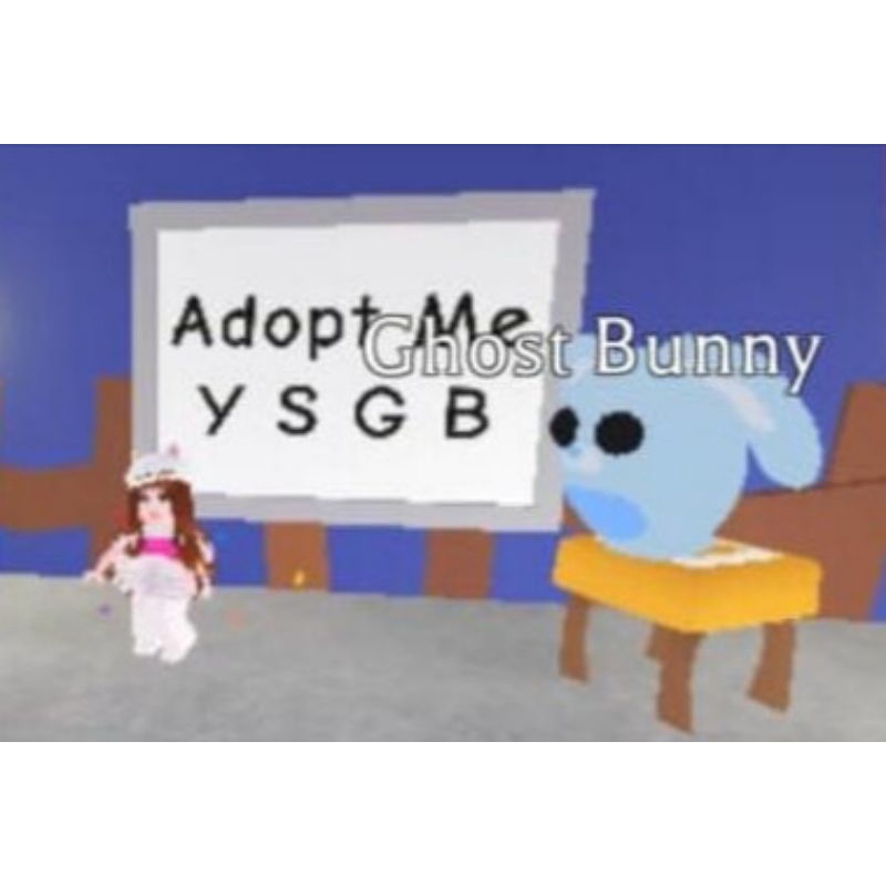 GHOST BUNNY Pet Adopt Me Roblox FR NFR Shopee Malaysia