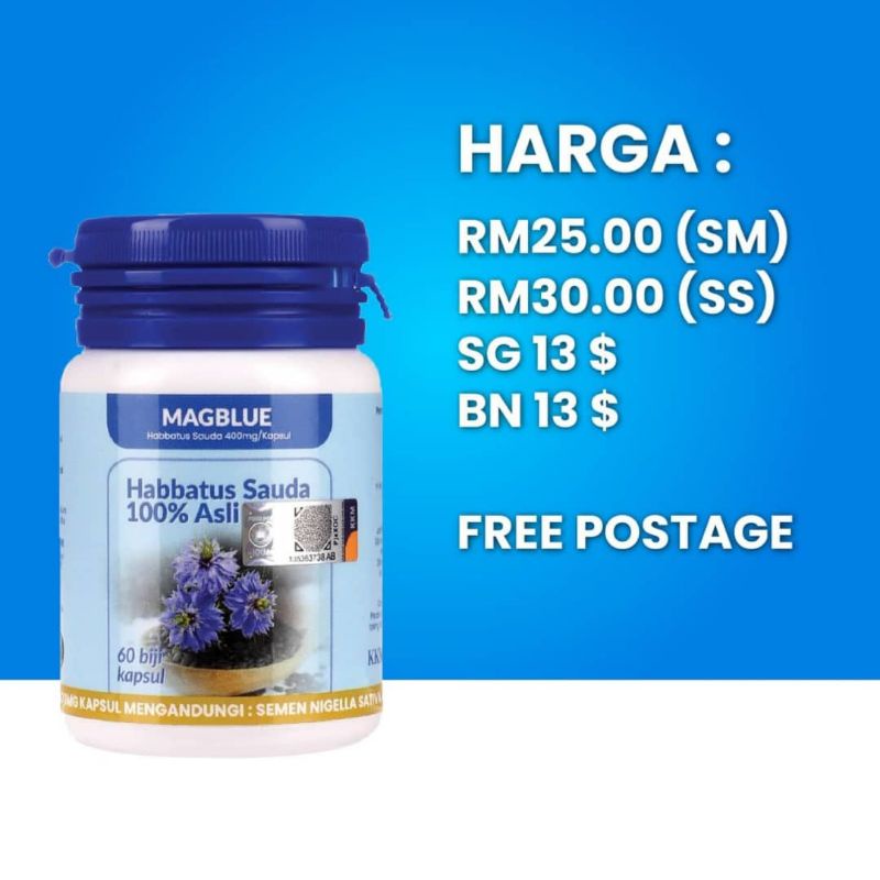 Habbatus Sauda Magic Blue Black Seeds Oil Kapsul Shopee Malaysia